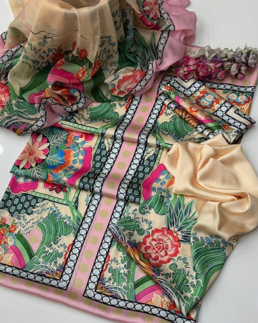 Digital Printed Silk Dress