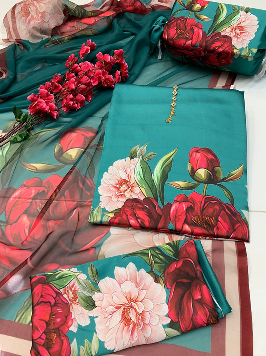 Digital Printed Silk Dress