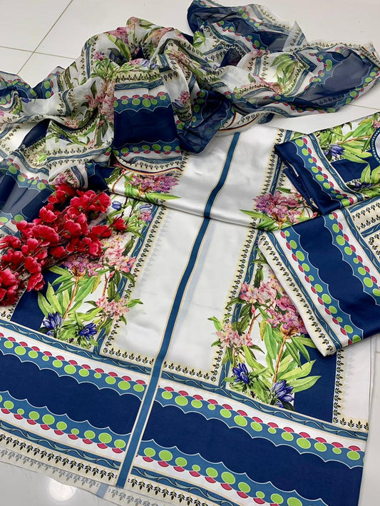 Digital Printed Silk Dress