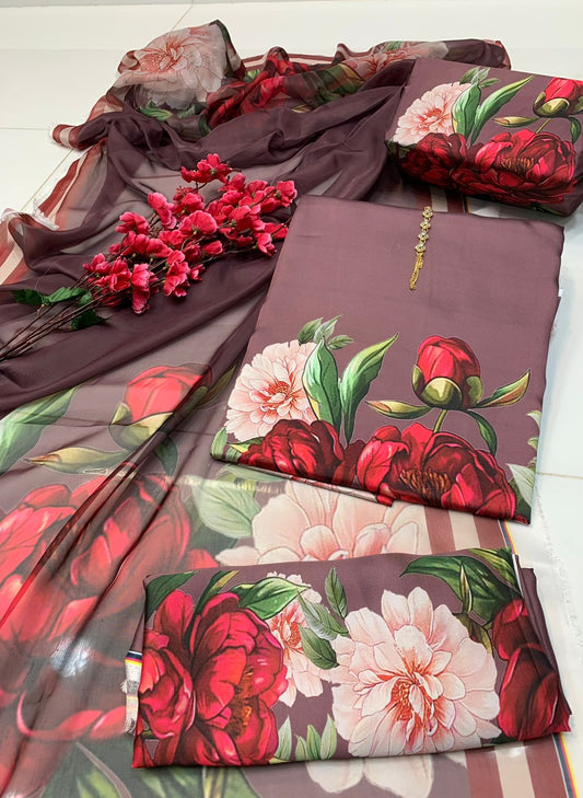 Digital Printed Silk Dress
