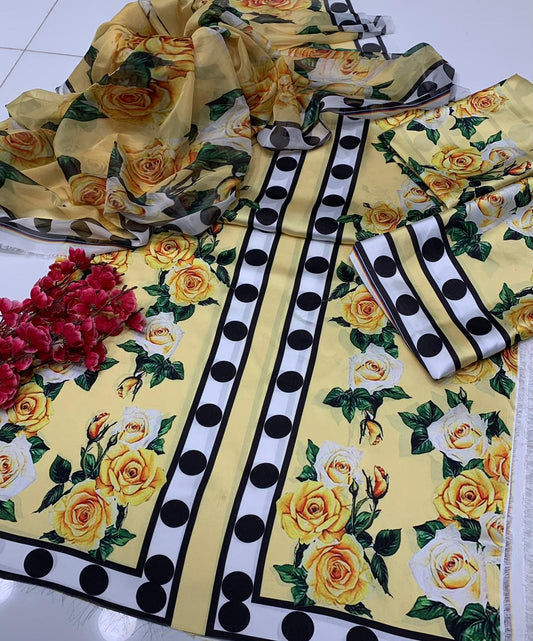 Digital Printed Silk Dress