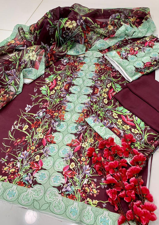 Digital Printed Silk Dress