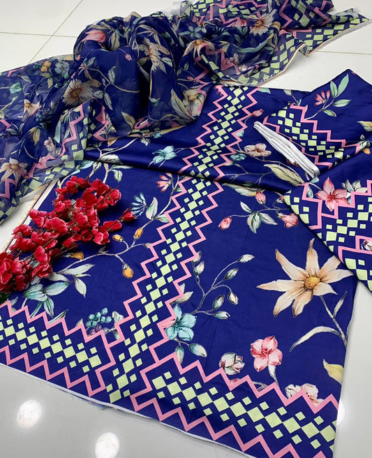 Digital Printed Silk Dress