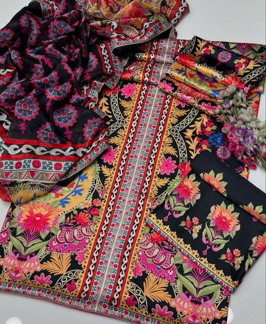 Digital Printed Silk Dress