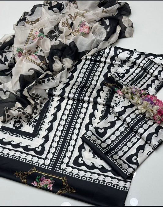 Digital Printed Silk Dress