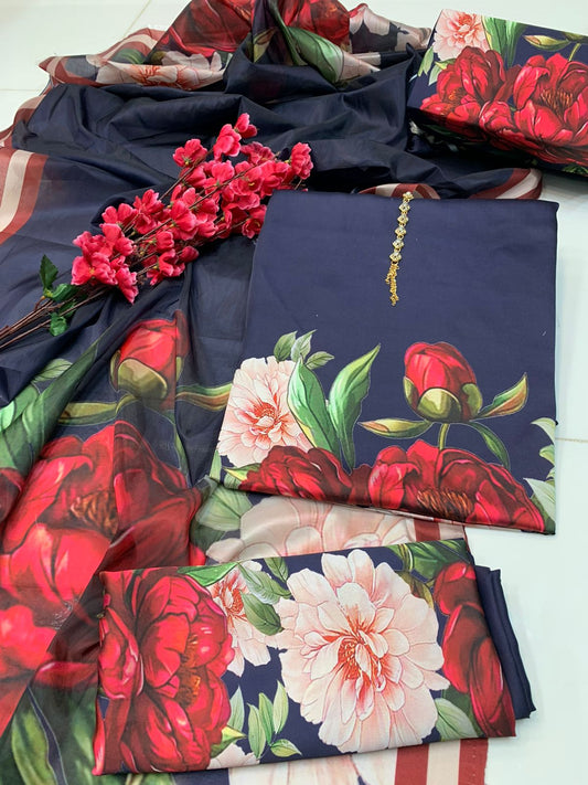 Digital Printed Silk Dress