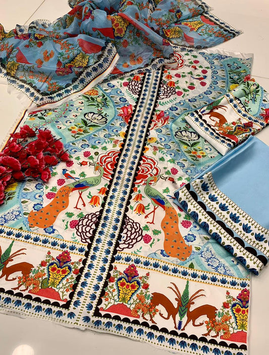 Digital Printed Silk Dress