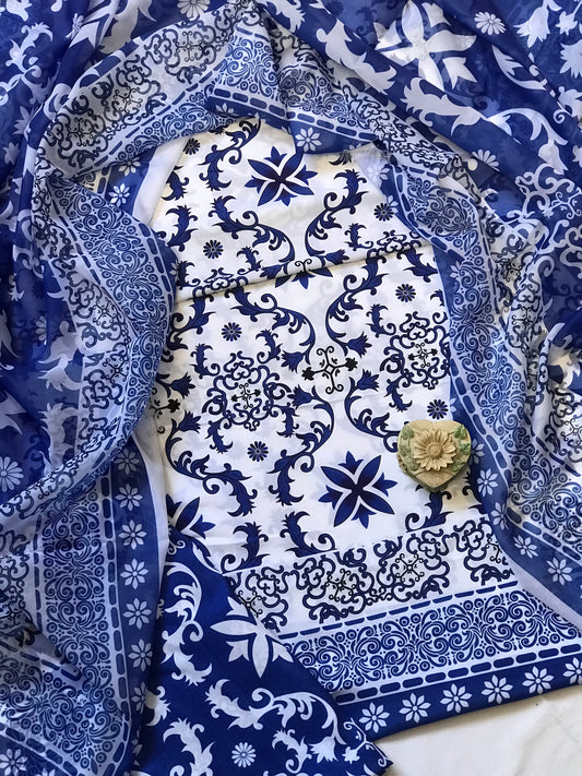 Digital Printed Swiss Lawn Dress FMSL-29